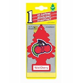 LITTLE TREES Car Air Freshener | Hanging Paper Tree for Home or Car | Wild Cherry | 12 Pack