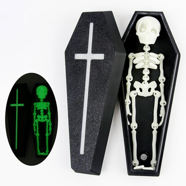 Halloween Funny Poseable Skull Fridge Magnet with Movable Joints for