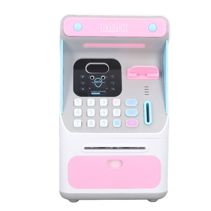 Kids ATM Savings Money Bank Large Capacity Password Safe Face