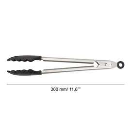 ARCOS Professional Kitchen Tongs. Stainless Steel Handle and Body. Heat Resistant up to 240°C. Dishwasher Safe. Black Color. Kitchen Accessories