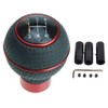 Universal Gear Knob Round Red / Black with 3 Adapters