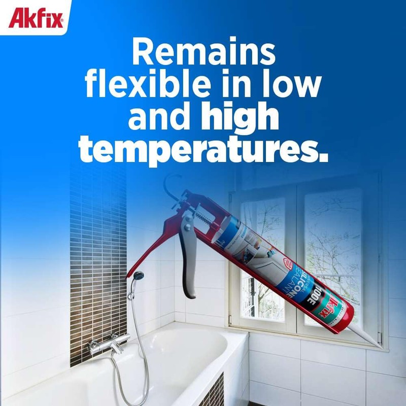 Akfix 100E RTV Translucent Silicone Caulk (2x10.1 fl.oz.) - 100%