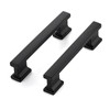 Matte Black Cabinet Pulls, 3-3/4 Inch (96mm), 10 Pack, Heavy