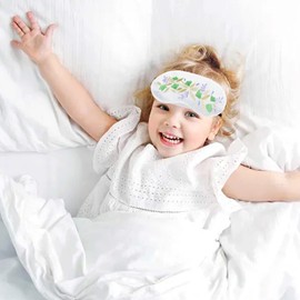 12 PCS Eye Mask Sleepover Party Supplies, Slumber Party Favors for Girls Pajama Party Decorations Sleep White Soft Shade Blindfold Eye Covering, Color the Bulk Game Stuff with 8 PCS Fabric Marker Pens