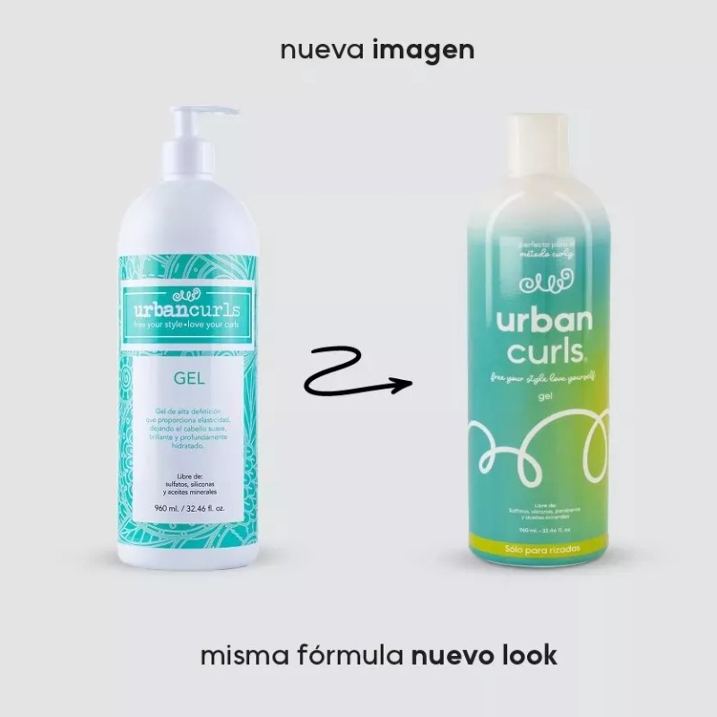 Urban Curls Kit Crema Y Gel Para Cabello + Regalo