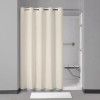 Manchester Mills Protect360° Shower Curtain Beige Petite Dot Microban HOOKLESS