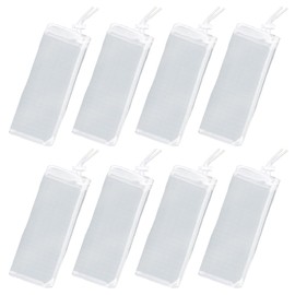 Pawfly 8 Pack Aquarium Filter Media Bags, Fish Tank Extra Fine Mesh Bag with Drawstring 150 Micron Aquarium Mesh Bag for Fine Resins, Activated Carbon, Bio Filter Balls, Ceramic Rings (21 cm x 8 cm)