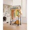 Sakugi Clothes Rack - Double Rods Clothing Rack with Mesh