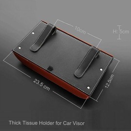 Quierobe - Soporte de pañuelos para visera de sol, color rojo, negro, café, beige, para coche, soporte para pañuelos de coche, soporte para servilletas de coche, dispensador de máscaras, estuche rectangular de papel de seda