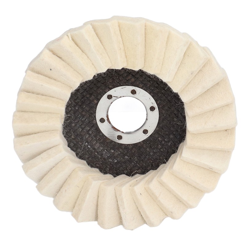 2Pcs 5in Grinding Disc Wave Shape Wool Felt Polishing Wheel