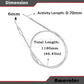 amavoler 7/8''/ 22mm Thumb Throttle Cable Accelerator Handle Assembly Fit for 50cc 70cc 90cc 110cc 125cc 250cc ATV Quad Go Kart Pit Bike, Perfect Replacement Accessory.