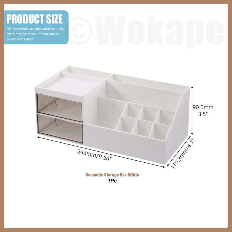 Wokape Makeup Organizer with Compartments and Drawers, Large Cosmetic Holder