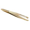 Ipetboom 2pcs Stainless Steel Gold-plated Eyebrow Tweezers Comb for Precision