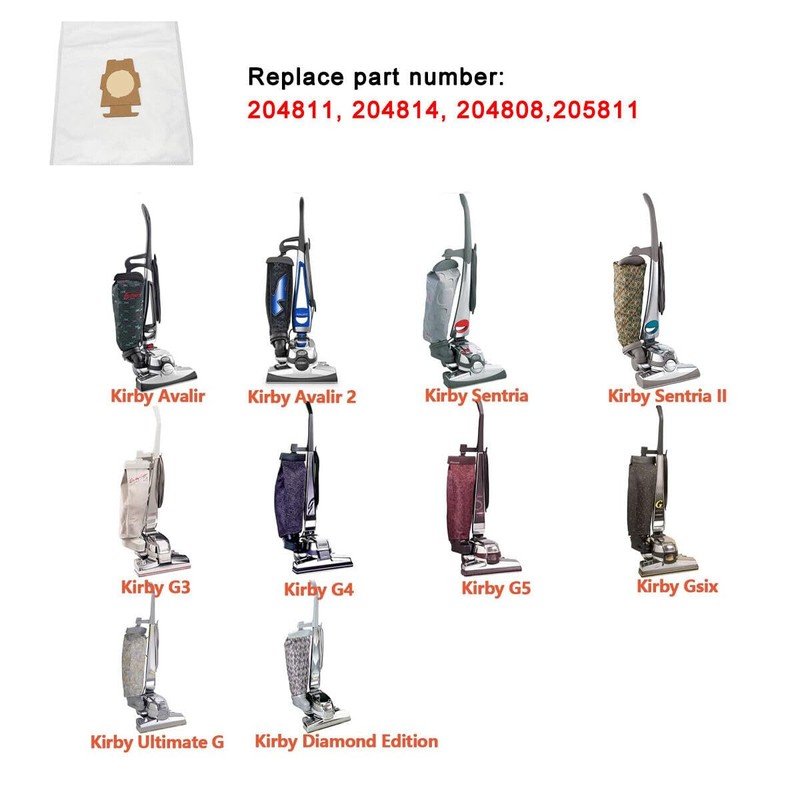 6 Pack Compatible With Kirby Vacuum Bag Style F For