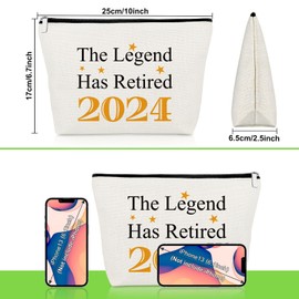 Retirement Gifts for Women 2024 Coworker Makeup Bag Retiring Gifts for Mom 2024 Happy Retirement Gift for Grandma Friendship Gifts for Friends Cosmetic Pouch Farewell Going Away Gift for Colleague Bff