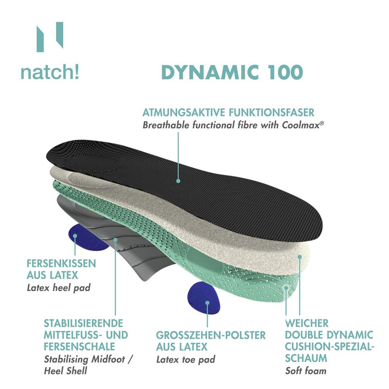 natch! DYNAMIC 100 - dynamisches Fußbett für Indoor und Outdoorsportler,