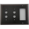 Oil Rubbed Bronze 2 Push Button 1 GFI Rocker Opening