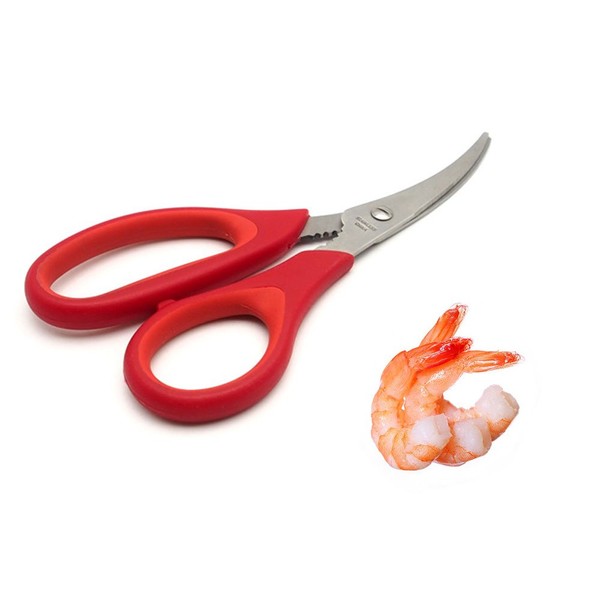 A-parts 1Pc Multifunction Seafood Scissors, Shrimp Cracker, Shrimp Deveiner, Lobster