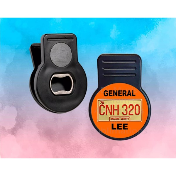 Unbranded Cool General Lee Dukes CHIP CLIP Magnetic With Bottle