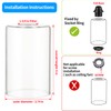 Skelang Clear Lip-less Glass Lamp Shade, Cylindrical Light Cover with