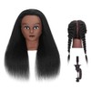 HAPOWELL 16 Inch 100% Real Hair Mannequin Head Training Head
