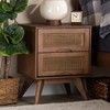 Baxton Studio Barrett Nightstands, Walnut Brown