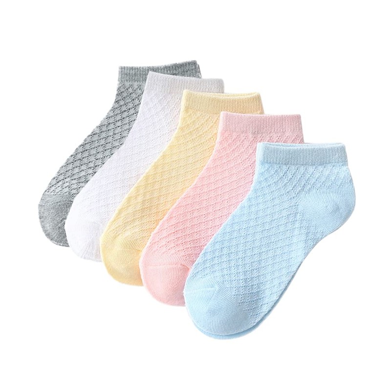 Looching Pack de 5 calcetines finos de malla para bebés