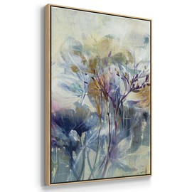 Renditions Gallery Canvas 3 Piece Abstract Wall Art Paintings & Prints Floral Fantasy Land Modern Botanical Natural Floater Framed Decorations for Bedroom Office Kitchen - 16"x24" x3panels LT553