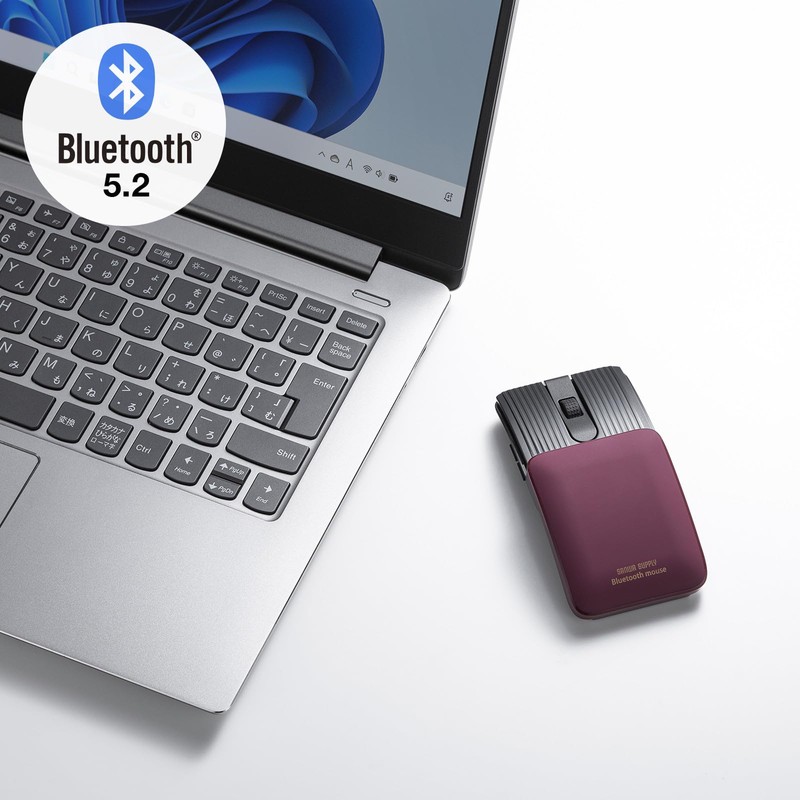 Sanwa Supply MA-BBS526R Quiet Bluetooth Mouse (5 Buttons)