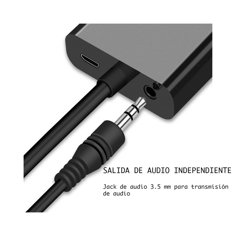 Adaptador HDEMI a VGA con Salida de Audio 3.5 mm