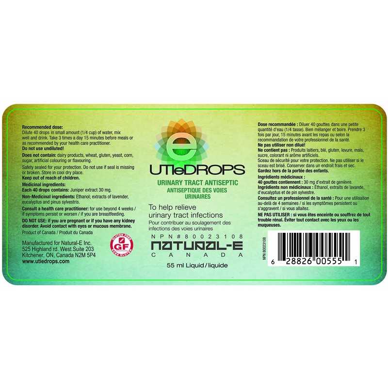 UTI E-Drops All Natural Treatment for Urinary Tract Infection. Quickly