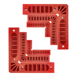 HARFINGTON 6pcs 90 Degree Positioning Squares Set 3 Sizes 3"/4"/6" (80/100/150mm) Right Angle Corner Clamps Woodworking Tools for Cabinets Picture Frames and Boxes, Black