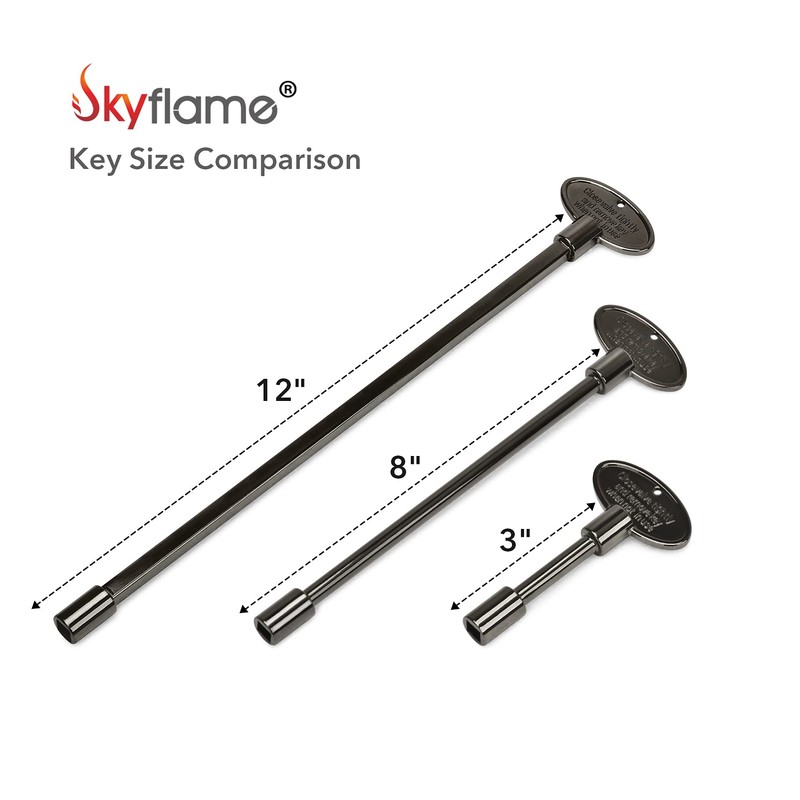 Skyflame Universal Gas Valve Key Fits 1/4" and 5/16" Gas