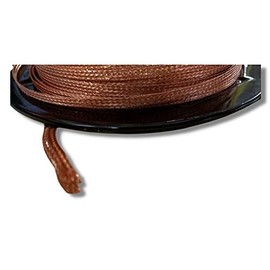 50 Ft' Flat Braided Pure Copper Wire 3/16" Wide Ground Strap