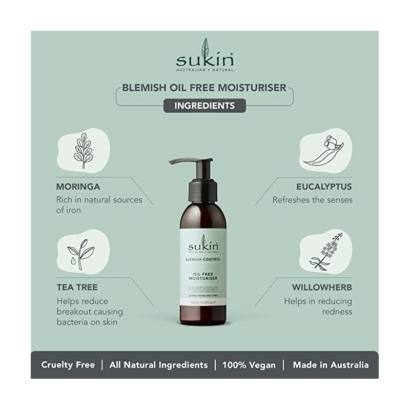 Sukin Blemish Control Oil Free Moisturiser 125ml