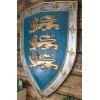 Large Medieval Knight Royal Arms Of England Three Lions Shield