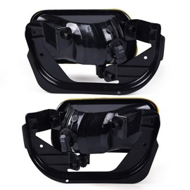 PIT66 Front Bumper Fog Lights Compatible with 2009-2012 Dodge Ram 1500/2010-2018 Dodge Ram 2500 3500 2PCS Front Left & Right Fog Lights Lamps Accessories Yellow Lens CH2594102, CH2595102