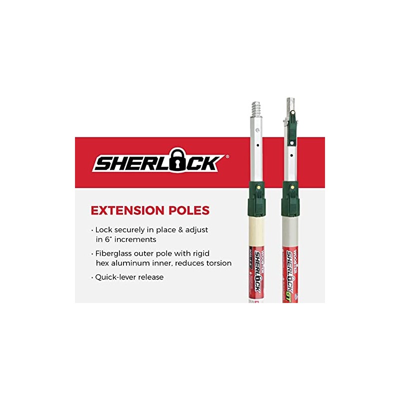 Wooster Brush SR055 Sherlock Extension Pole, 4-8 feet (New 4-8