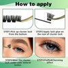 KEYYOU DIY Cluster Lashes Kit Volume Waterproof Long-Lasting Lash Extension