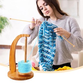 Vmitejoe Wooden Rotating Yarn Swift Holder Yarn Ball Holder Magnetic Yarn Holder Magnetic Handmade Knitting Wool Winder Tool