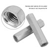 2pcs Carbon Steel Coupling Hex Nuts, Zinc Plated Long Hex