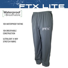 FROGG TOGGS Men's FTX Lite Waterproof Angler/Fishing Pant with Stretch Fabric Storm Gray