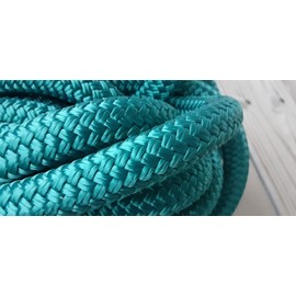 Valley Rope 5/8x100 ft. Premium Double Braid Nylon Rope Hank. Deep Teal.