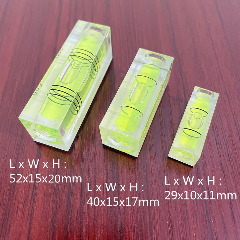 WOYISEPG 5Pcs Magnetic Small Bubble Level Set 29mm/40mm/52mm Multi-sizes Square