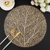 Evevda Gold Round Placemats for Dinner Table Set of 6