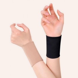 Unisex Thin & Stretchy Wrist Compression Support Band (1-Piece) Calf Black/L 2ea