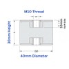 Rubbergiant Rubber mounts M10-40mm x 30mm Anti vibration rubber mount
