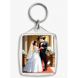Llavero. Dragon Ball Goku Y Chi-chi Matrimonio Pareja
