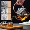 PokaloTea Tea Pot, Heat-resistant Glass, Kettle, Stylish, Tea Pot, Transparent