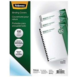 Fellowes 52311 Crystals Presentation Covers with Round Corners, 8mil 11 1/4 x 8 3/4, Clear (Pack of 100) - 5 Pack (5)